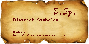 Dietrich Szabolcs névjegykártya